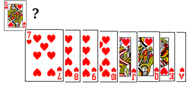 jeu de cartes triées
