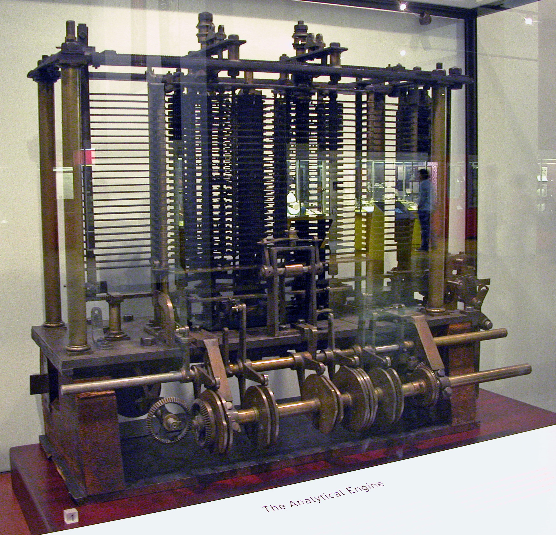 Prototype (1871) non terminé de la machine analytique de Babbage, exposée au 