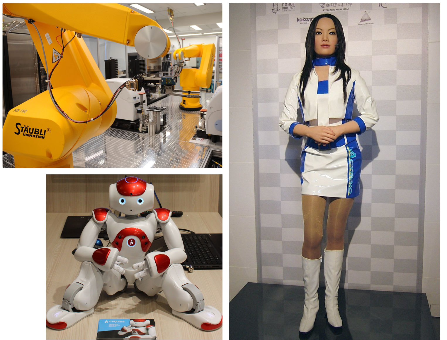 Diversité des robots actuels. Wikipedia.
