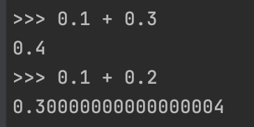 somme de 0.1 + 0.2 en python