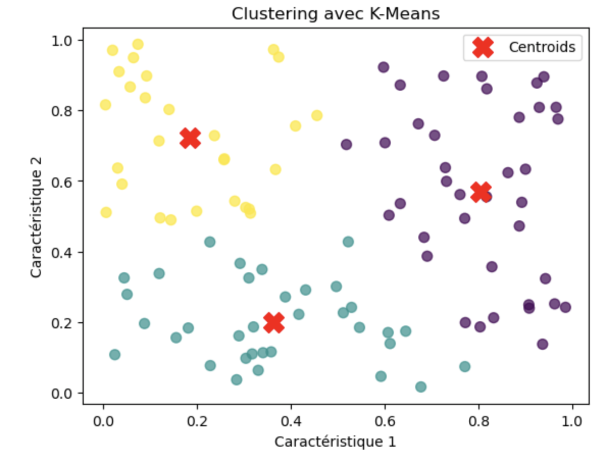 exemple de resultat donné par la recherche de clusters (données aléatoires)