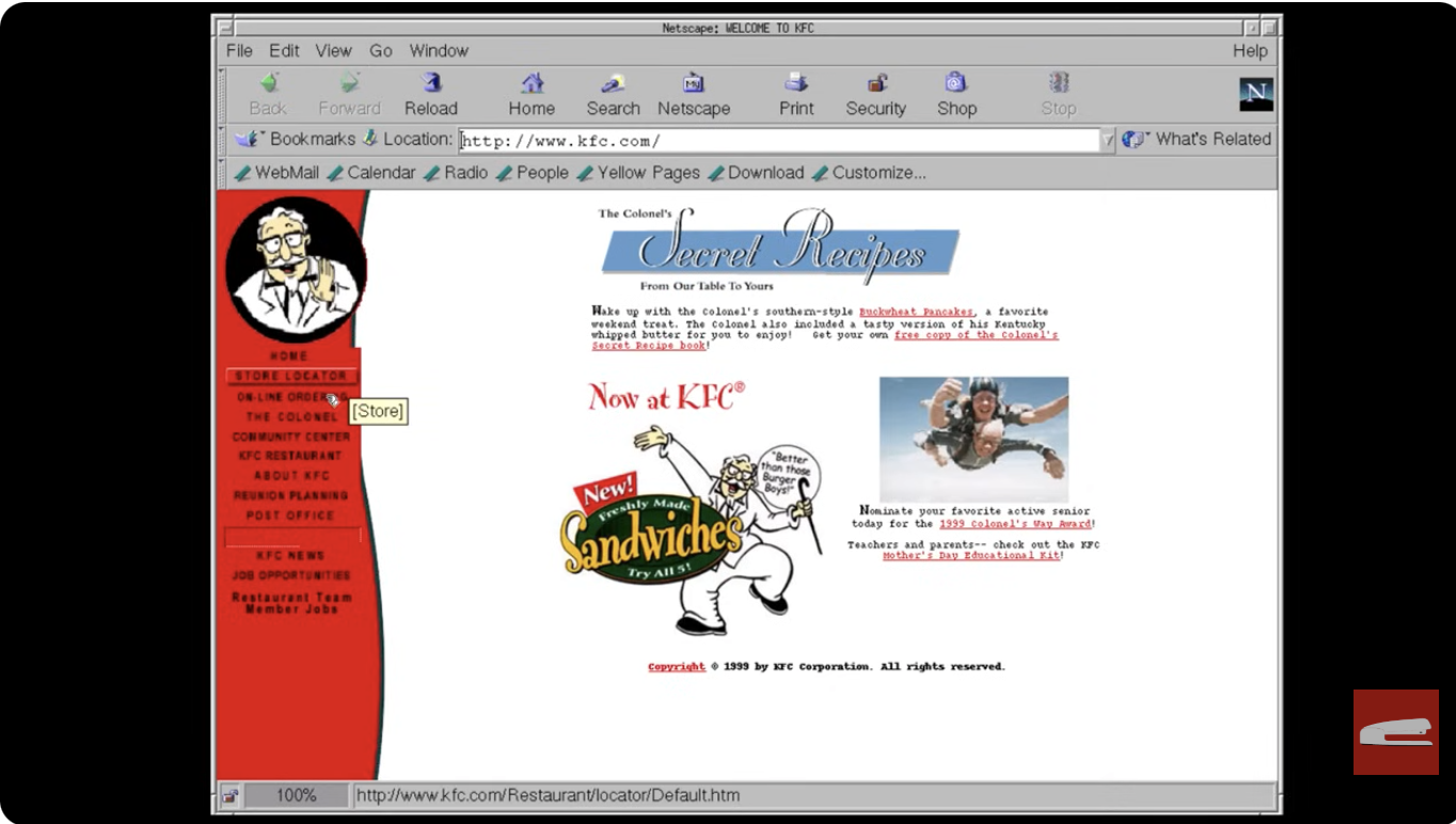video - evolution des pages web 1990-2019